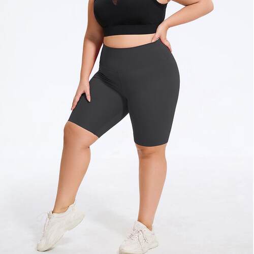 Large size high waisted pants with stretch and tight fit,