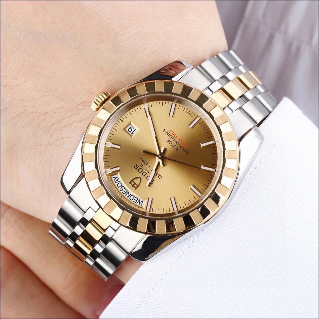 41mm 帝舵经典系列间金自动机械男表98新23013
