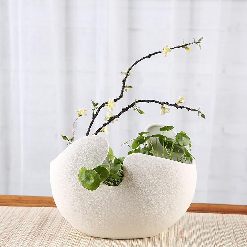 水培容器创意简约大植物剑山插花器皿绿萝铜钱草水仙花盆陶瓷