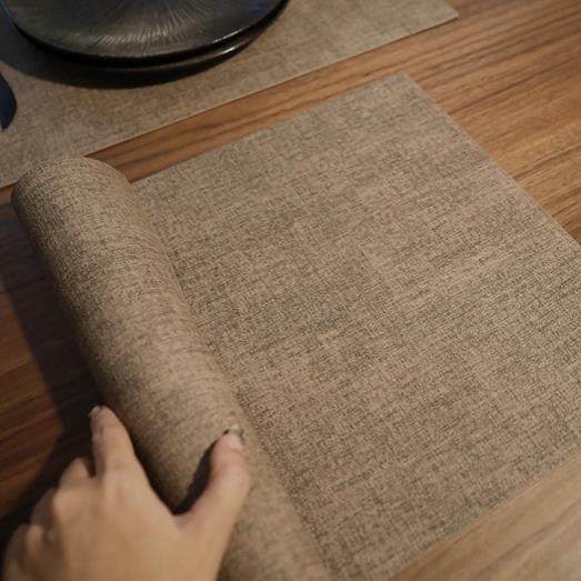 亚麻布纹皮革桌垫防水防油餐垫高级感纯色茶垫杯垫桌布茶几定制可,居家布艺,桌布,淘宝优惠券,粉丝福利购,淘宝优惠卷