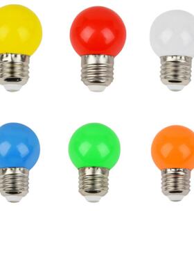 螺旋顶红色，蓝色，绿色，白色，黄色和橙色Led彩色灯泡G45户外装