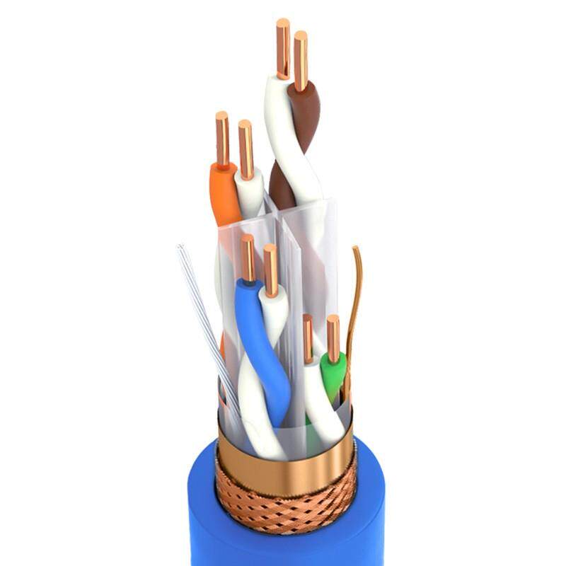 超六类双屏蔽双绞线0.58无氧铜网线SFTPCAT6类千兆网络线300米足