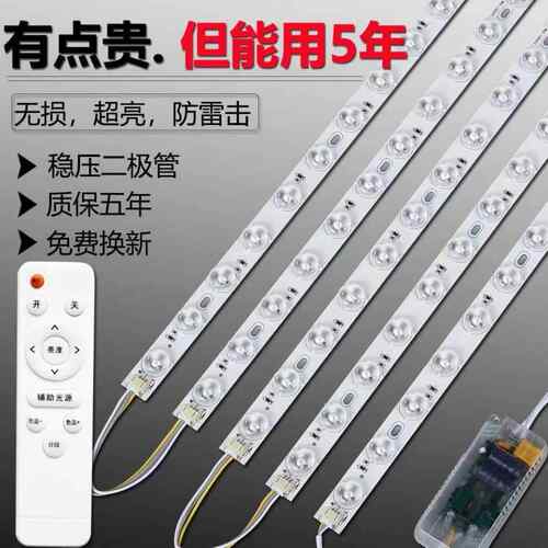LED灯条长条超亮吸顶灯灯芯灯带条可替换灯管模组光源客厅遥控款