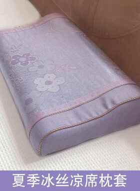夏季枕套55x35成人60x40儿童50x30单个记忆枕套冰丝泰国乳胶橡胶