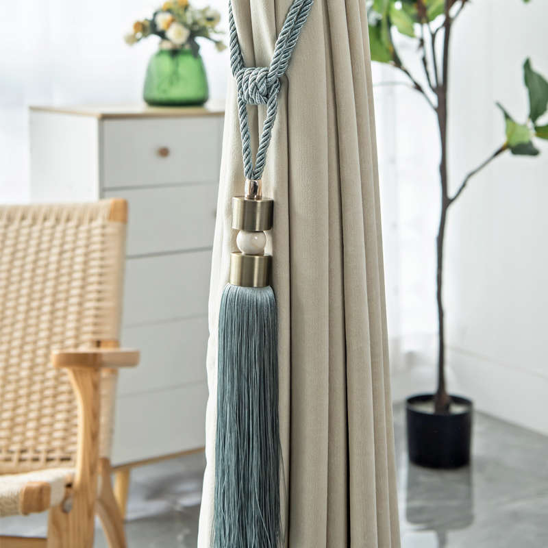 19N中式现代窗帘挂球绑球挂钩绑带简约客厅卧室百搭装饰扎束带绳