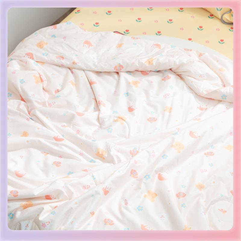 K双【富Y山商店】纯棉夏凉被小清新可爱米F76TS8M8色小碎花单女人