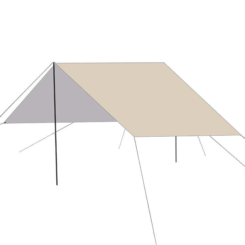 - 户外黑胶野外4批发野炊天幕胶帐篷*露营6人.5 4天幕遮阳3野营银