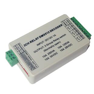 RELAY DMX512继电器灯具驱动解码 器控制器配件WS DMX 10A 3CH