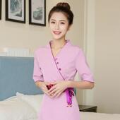 高档容师工作服女季 按摩技足秋疗师服连衣裙养生美会所美容院 新款