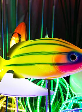 池JG-YU008LEDD仿真鱼灯水装装饰鱼灯池塘草地饰景观灯LE仿真热带