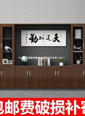 文件柜资料柜木质老板书柜板式档案储物收纳柜办公室背景文件柜子