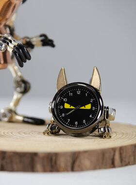 工业风蒸汽朋克机器人桌面摆件时钟书房车载装饰现代轻奢模型礼品