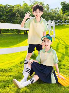小学生校服夏季中国风竹子汉服班服套装幼儿园服春秋一年级运动会