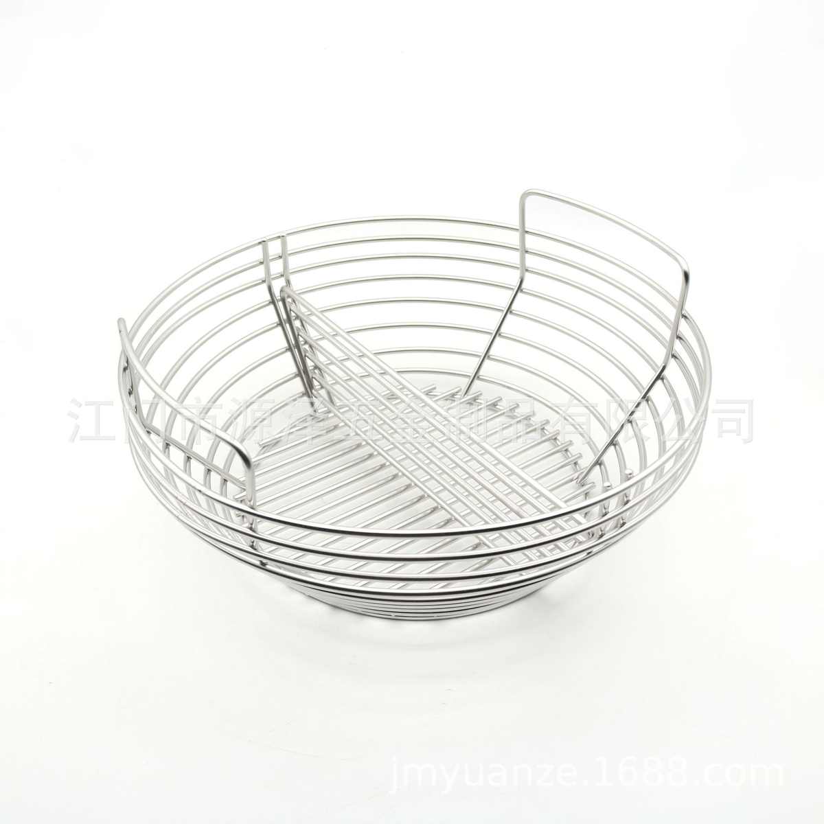 不锈钢碳篮 烧烤装木炭用带隔断碳盘户外烧烤漏网不锈钢烟熏网篮