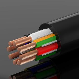 厂家直销TRVV 8*0.3MM多芯线 黑色护套线8芯导线6.5外径锡铜线