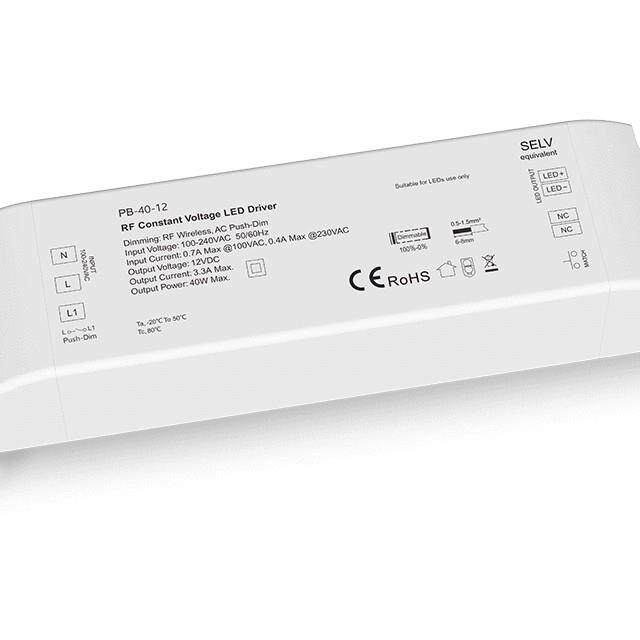 40W 12V RF+Push恒压调光电源 PB-40-12