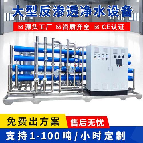 30吨大型RO反渗透水处理设备食品工厂地下水商业用超纯水处理设备