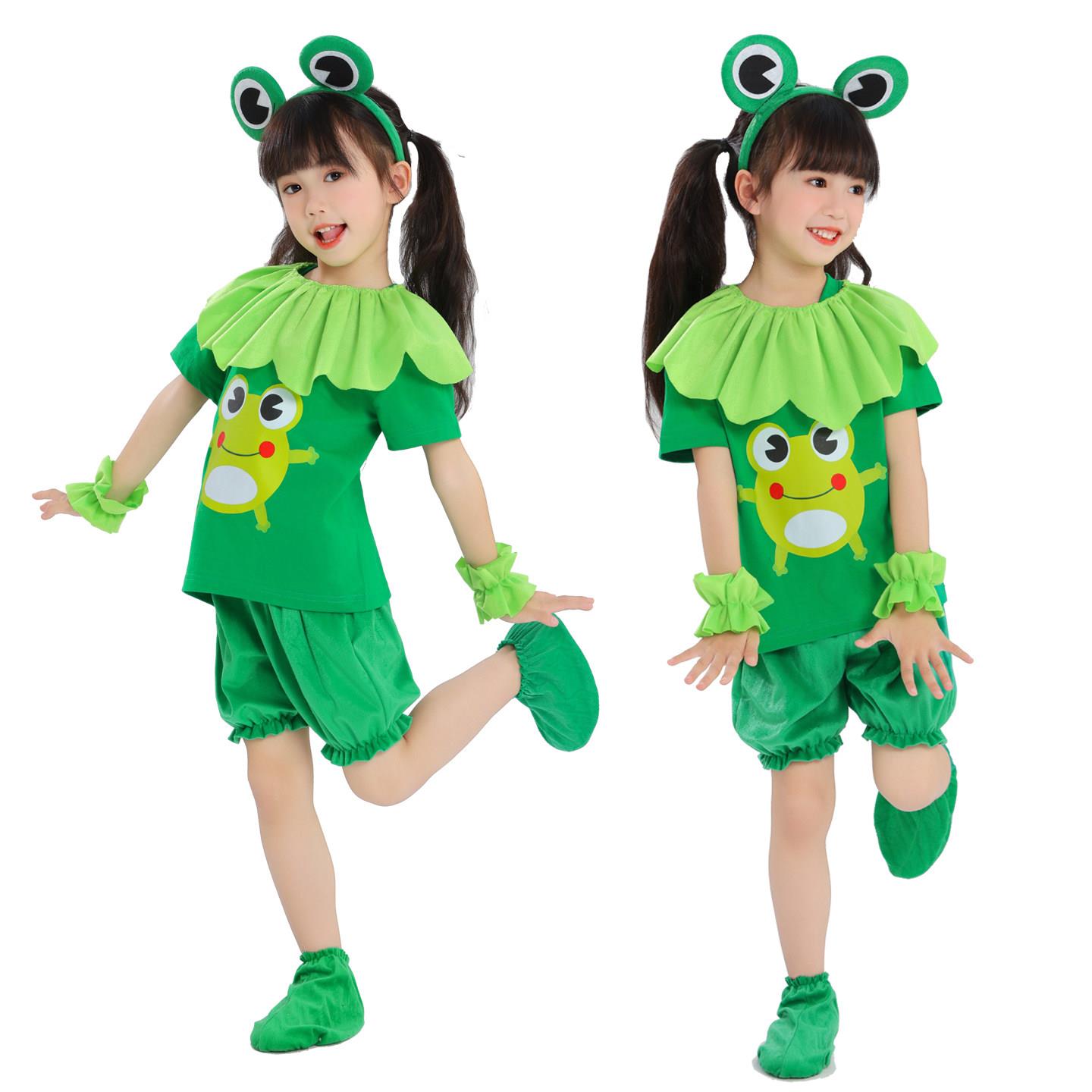 六一儿童演出服小青蛙表演服幼儿园班服合唱服青蛙小青蛙主题服装