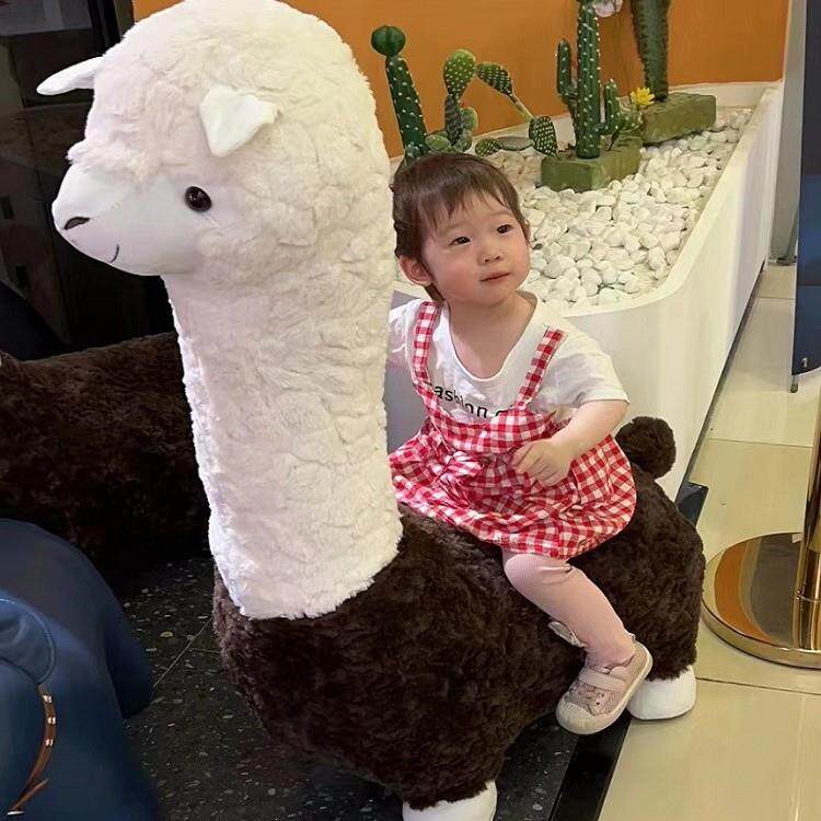 羊驼儿童羊咩凳子客厅ins大小号坐凳玩偶椅ins风椅子座椅儿童凳
