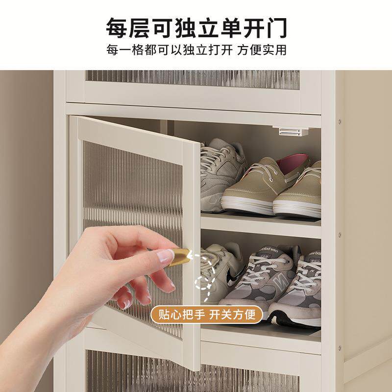 奶油玄关鞋带门家用入户柜门口多间层防架尘鞋收纳宿舍省空置21物