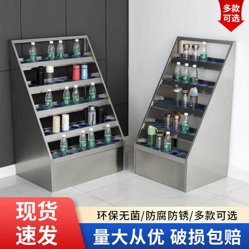 不锈钢水杯架车间员工水杯收纳存放架放置架工厂茶杯架公司水杯柜