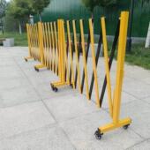 铁质黑黄摺叠伸缩围栏工厂电厂车间学校施工警示隔离防护栅栏护栏