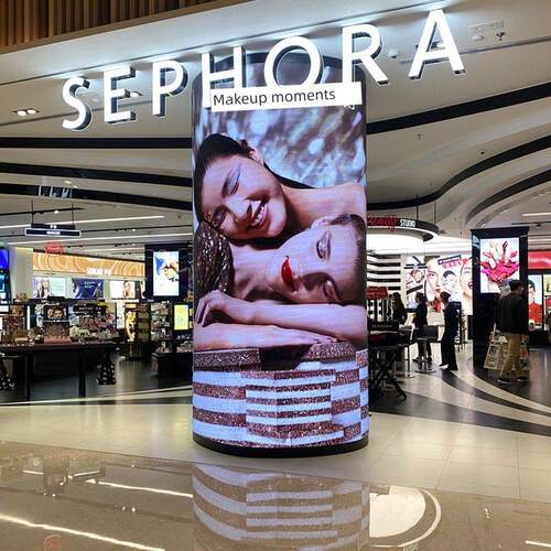 彩色艺术柔性屏Led软模组全彩软屏创意弯曲软屏弯曲双面柔性屏