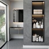 3属04不龛锈钢间壁浴室嵌入式 卫生成品置物架电QXX视柜金分层隔板