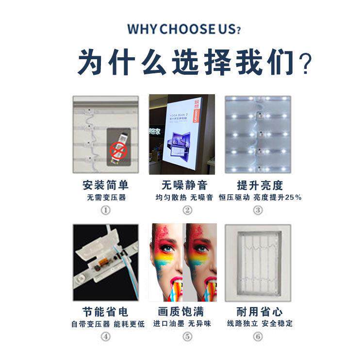 热销款合软膜灯SLV箱圆形门头告卡灯箱吊顶铝布金无边框型材招牌
