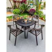 院子天铁艺休桌闲花园户外庭院室外桌椅露别墅合金休闲铸20241zly