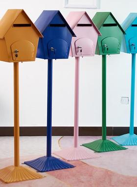 班级悄悄话心语信箱摆件邮筒橱窗美陈场景布置复古圣诞节装饰落地