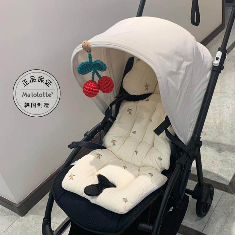 纯手工编织樱桃挂件婴儿推车安抚挂饰奶嘴夹吊饰