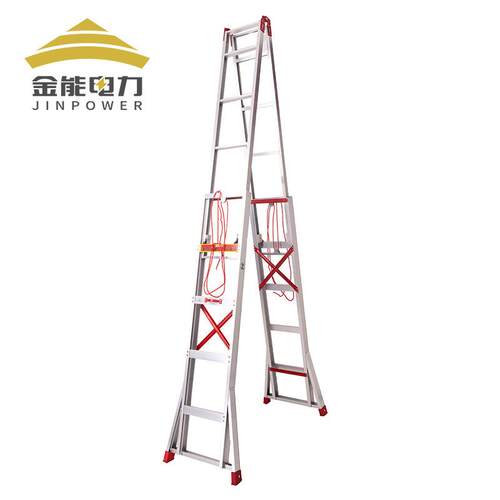 金能电力加梯铝合金人字库NUV梯厚直单折叠梯工程梯房伸缩梯升降