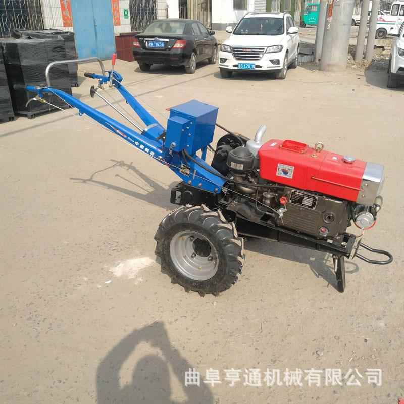 大农量供应扶拖拉农用HONGTONG151底盘电启动机柴油手扶手耕作机