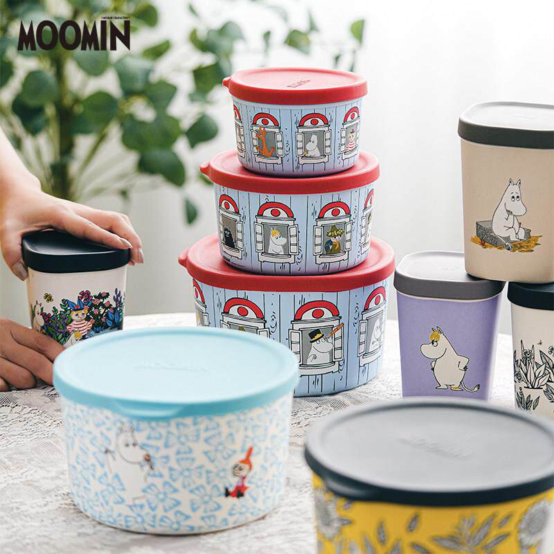 芬兰姆明moomin密封罐罐子带盖子家用可爱储物食品级大容量保鲜盒