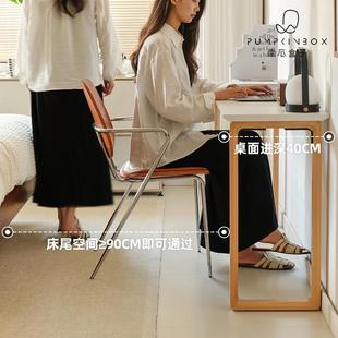 双人实木书桌北欧现代长条电脑桌家用40窄桌子卧室简约学习办公桌