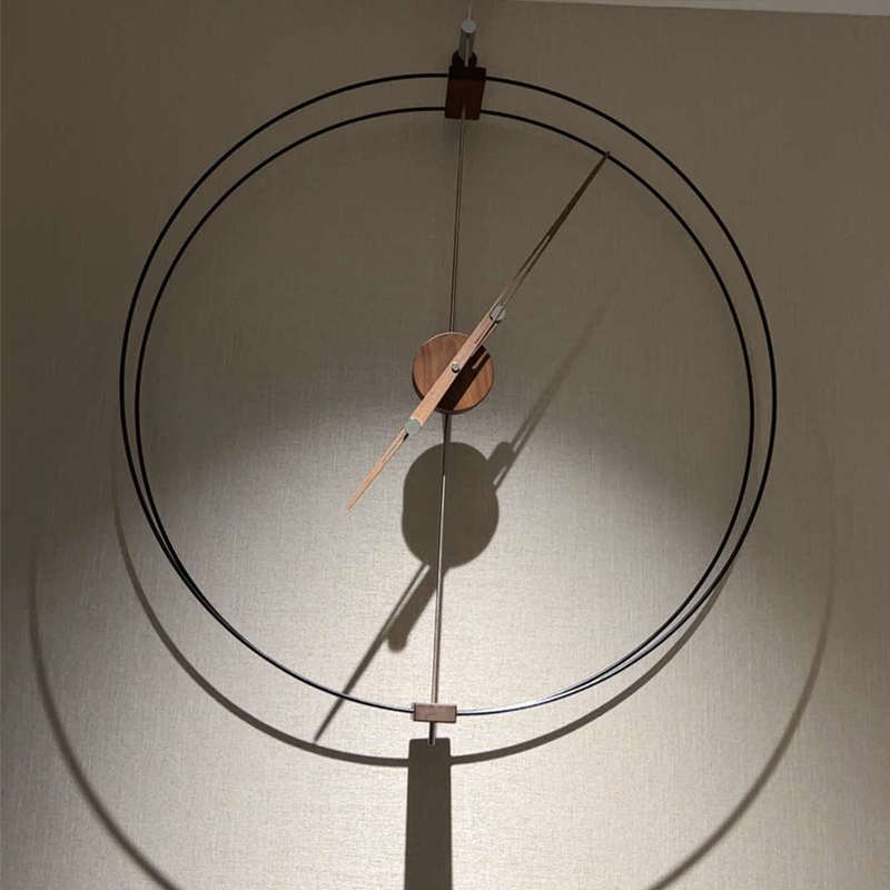 现代个性创意极简约北欧美西班牙家用客厅大指针静音时尚挂钟表