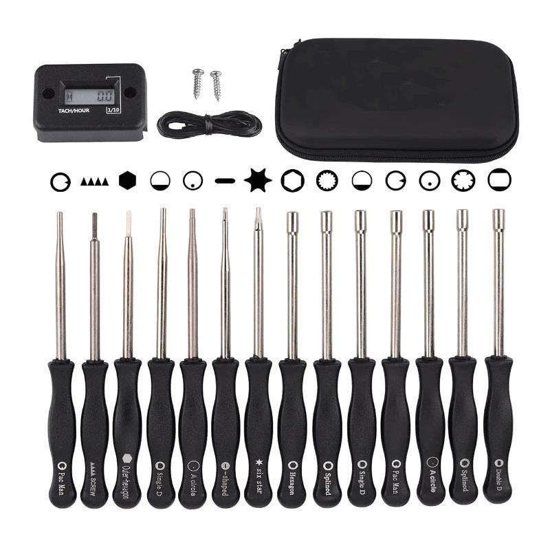 割草机油锯配件14pcs 化油器调节杆通用工具套餐
