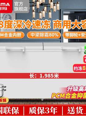 澳柯玛冰柜商用大容量全冷冻冷柜冷藏柜卧式冰箱单温冷藏冷冻柜