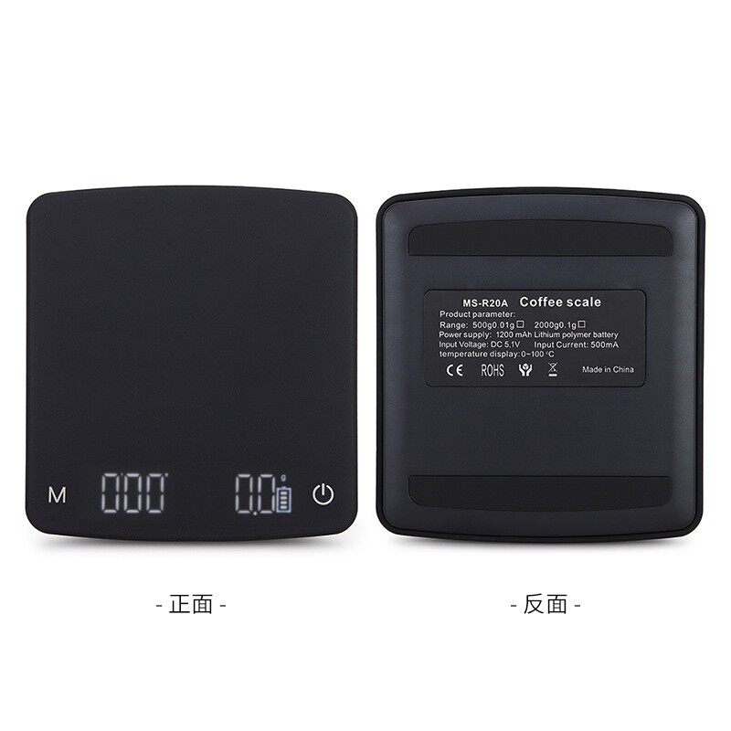 手冲咖啡电子秤意式家用克数秤计时电子器称重咖啡器具专用电子称