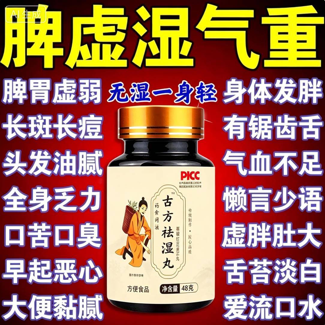 古方祛湿丸健脾去除体内湿气调合脾胃湿热湿寒排毒水肿湿气重正品