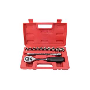 汽修工具套装 12件套套筒组套套筒扳手套装 随车工具箱棘轮扳手E18