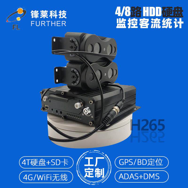 锋莱1080P公交客流监控一体机HDD车载监控主机ADAS+DMS