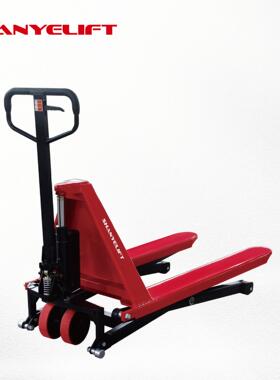 机械SHANYE双缸款液压叉车高起升手动型搬运车