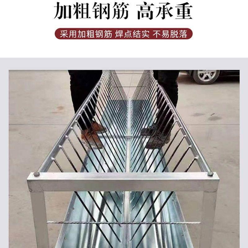 喂羊料槽子加厚双面喂羊食槽带架子自动食槽长条养殖专用草槽吃草