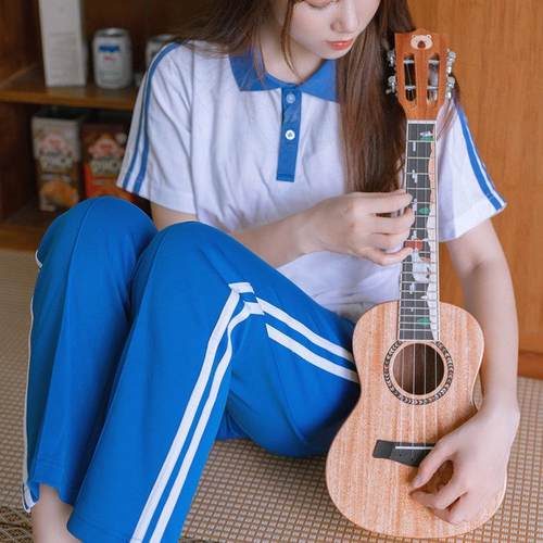 正品ake小shi北极熊亮光尤里里单儿童初学者入门女生款吉板他23克