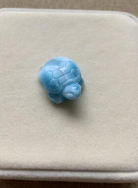 海纹石小乌龟吊坠拉利玛龙龟项坠锁骨链坠挂件规格24.5*19.3*12.2