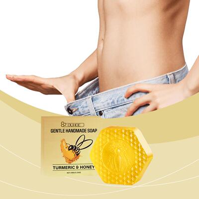 OUHOE Bee Venom Turmeric Cleansing Soap - Gently cleanses an