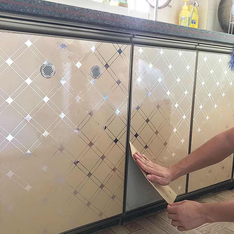 橱柜烤漆贴纸家具翻新衣柜贴膜桌面改色柜门自粘厨房加厚防油防水