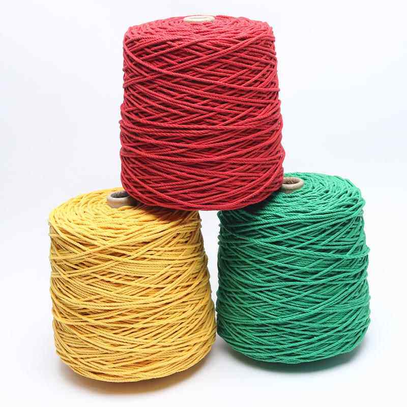 多色可选三股棉绳DIY手工编织挂毯绳捆绑粽子吊牌装饰麻花粗绳子